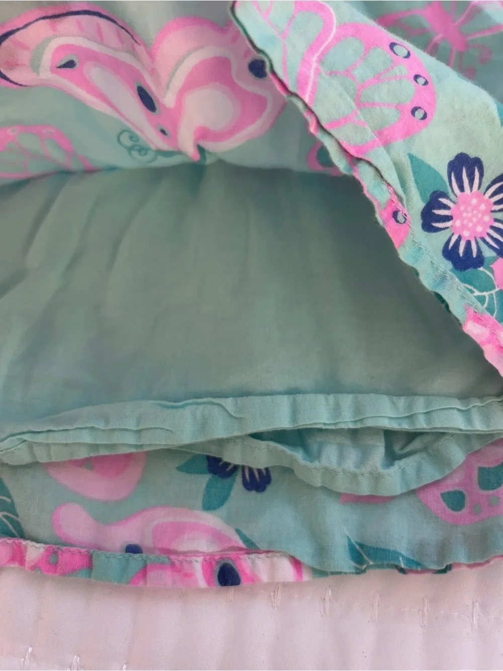 Sigrid Olsen Kids Aqua and Pink Floral Butterfly Dress. Size 6